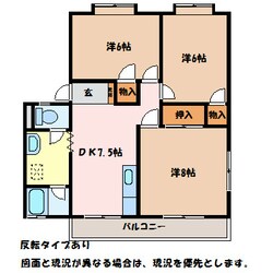 ビューラアヅミＡの物件間取画像